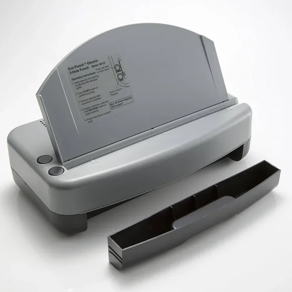 Officemate Heavy-Duty 3-Hole Electric Eco-Punch, 30 Sheet Capacity, Black/Gray